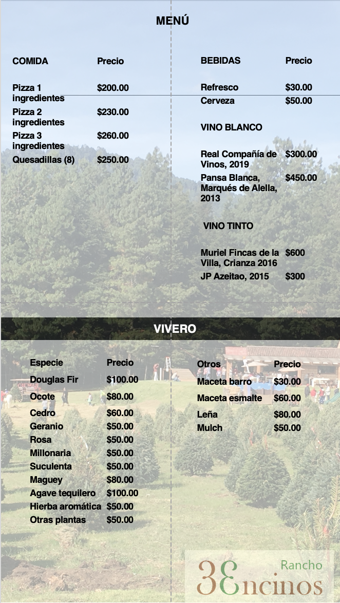 Carta de Rancho Tres Encinos  en Los Saucos  — página 1